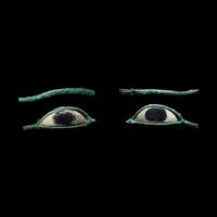 A Pair of Egyptian Bronze Eyes and Brows