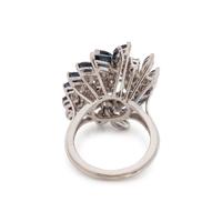 DIAMOND AND SAPPHIRE RING