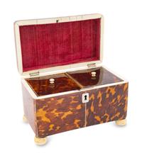 A George III Tortoiseshell Tea Caddy