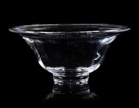 A Large Simon Pearce Glass Centerpiece Bowl