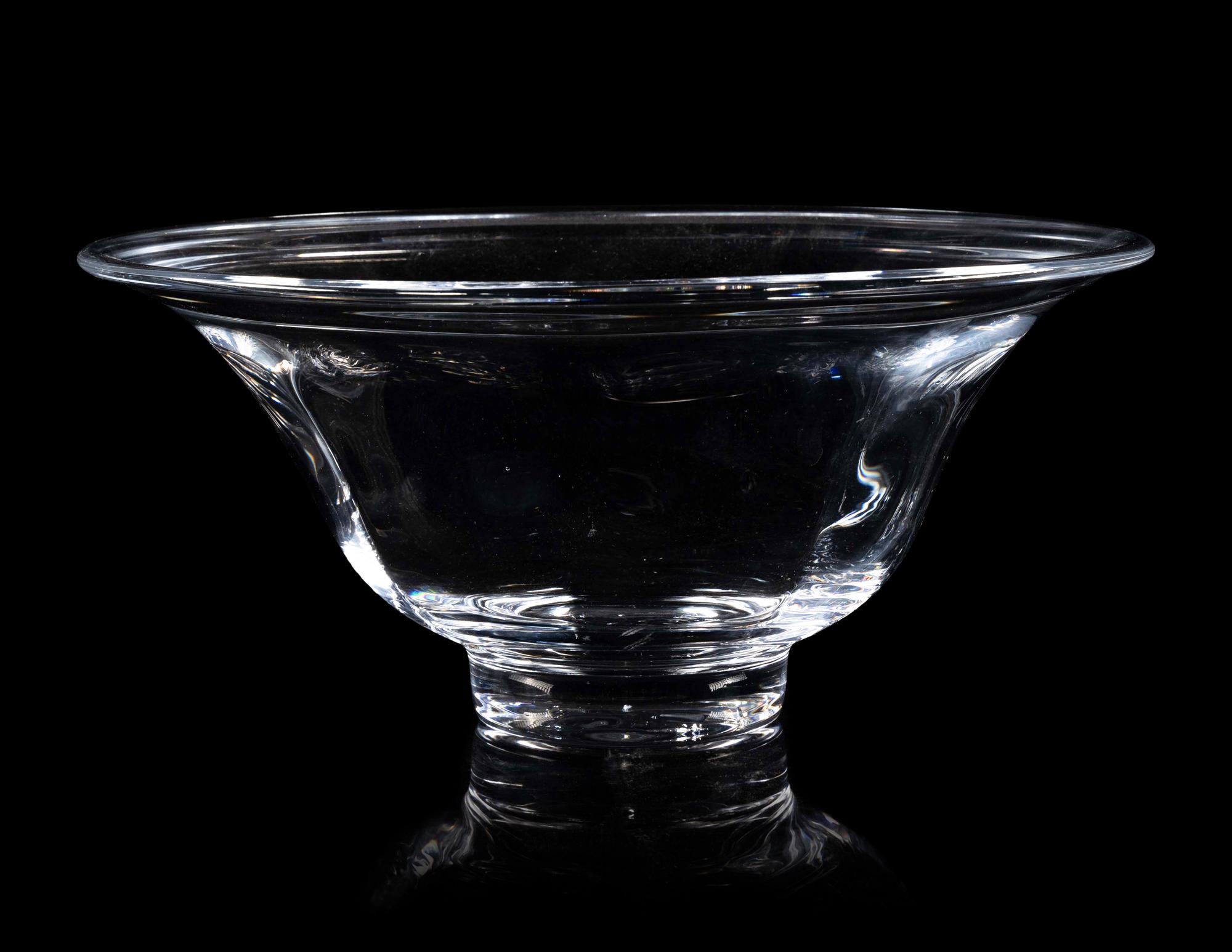 A Large Simon Pearce Glass Centerpiece Bowl