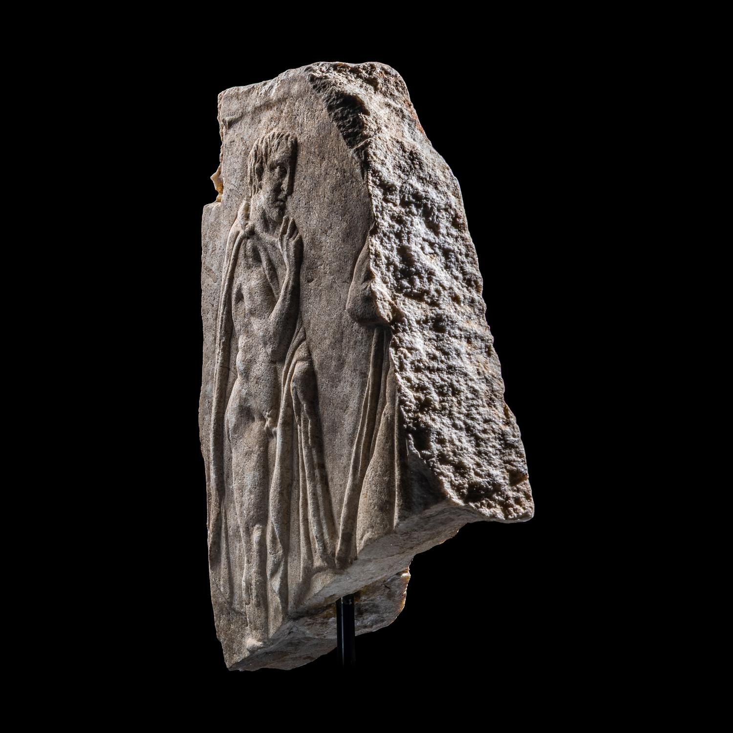 A Roman Marble Relief Fragment