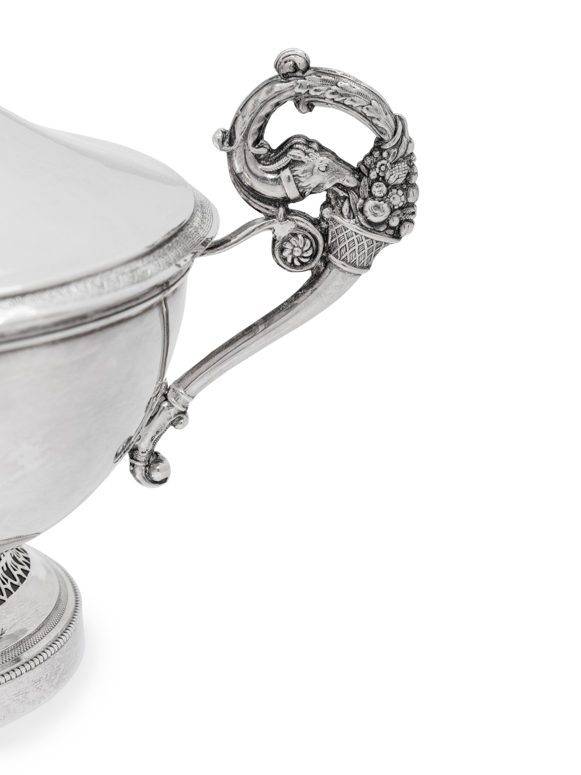 A French Silver Covered Bowl