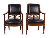 A Set of Four Directoire Mahogany Fauteuils A Chassis by Jacob Freres — CIRCA 1796-1803