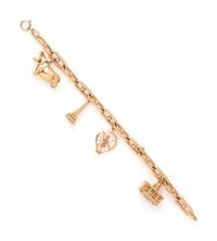 YELLOW GOLD CHARM BRACELET