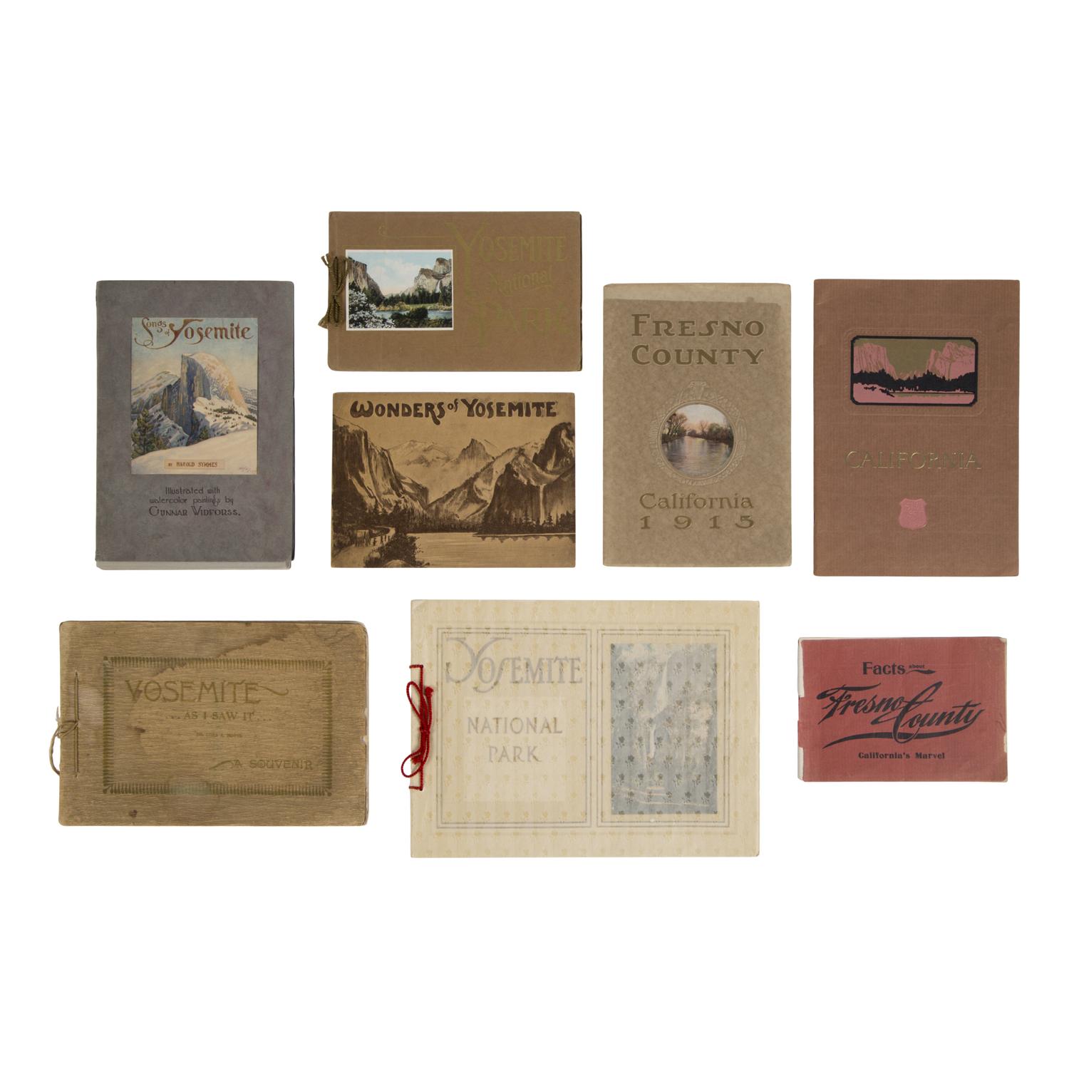 [Yosemite]. A group of 8 early 20th century color-illustrated booklets related to Yosemite and Fresno County, comprising:
