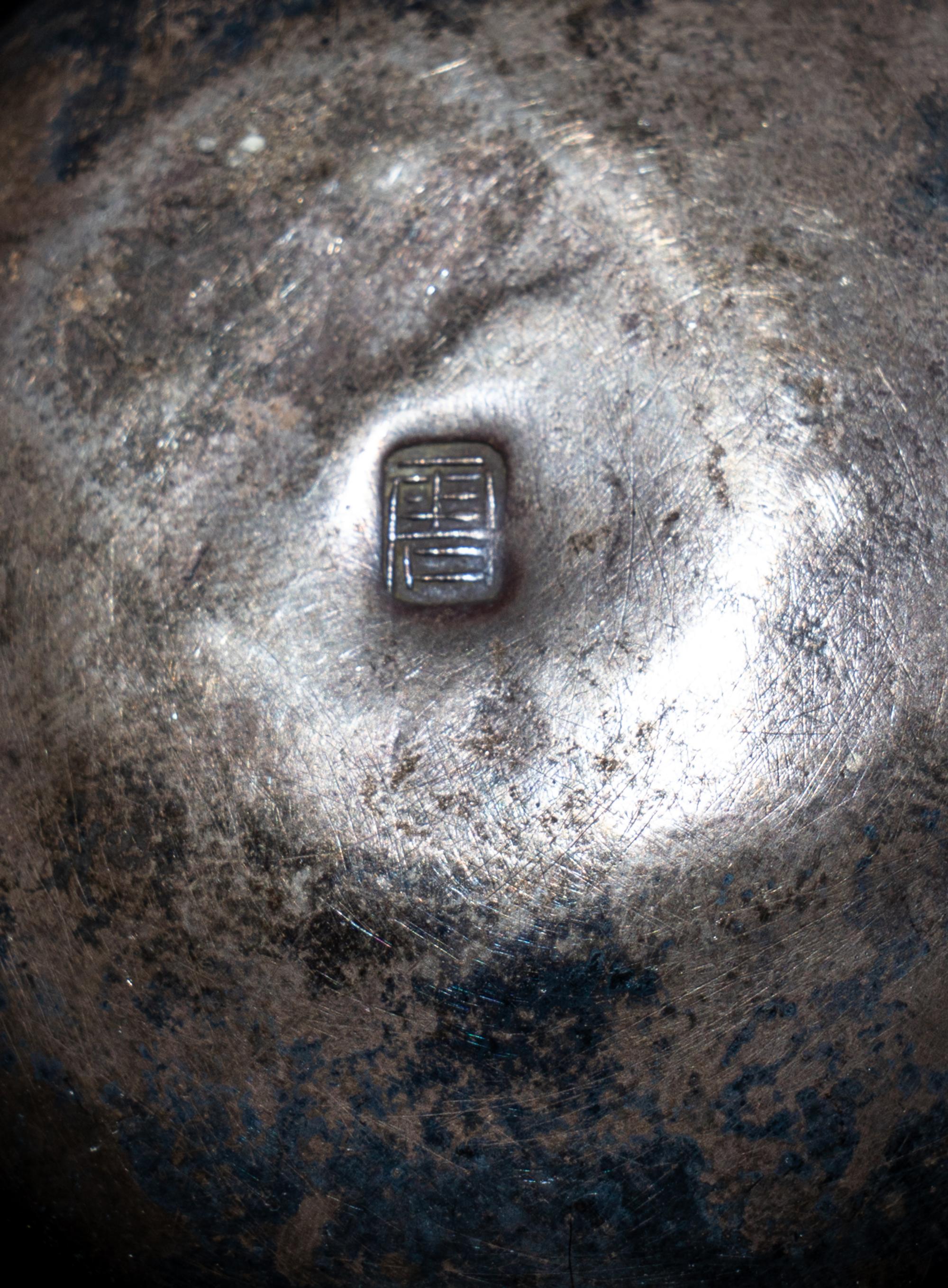 Three Chinese Export Silver and Silvered Metal Articles
