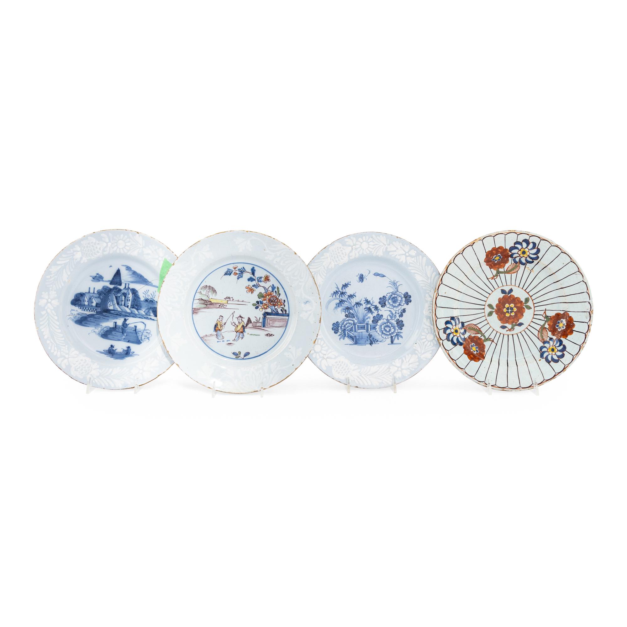 A Collection of Three English Chinoiserie Decorated Plates