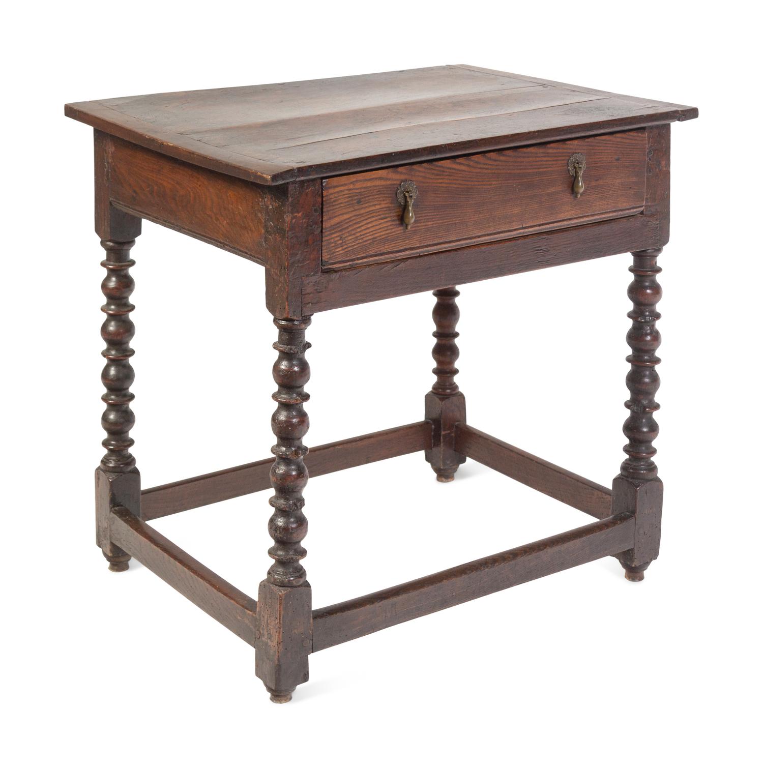A William and Mary Oak Side Table