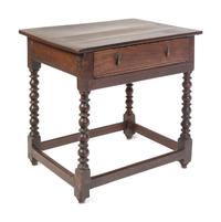 A William and Mary Oak Side Table