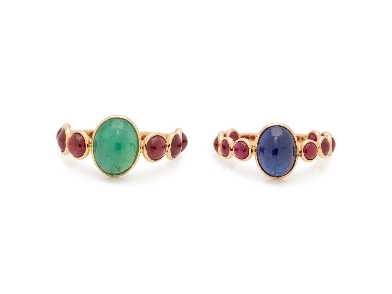 COLLECTION OF GEMSTONE RINGS