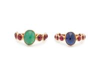 COLLECTION OF GEMSTONE RINGS