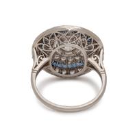 DIAMOND AND SAPPHIRE RING