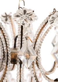 A Gilt Bronze and Cut Glass Eighteen-Light Chandelier