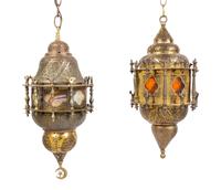 Two Syrian Brass Lanterns