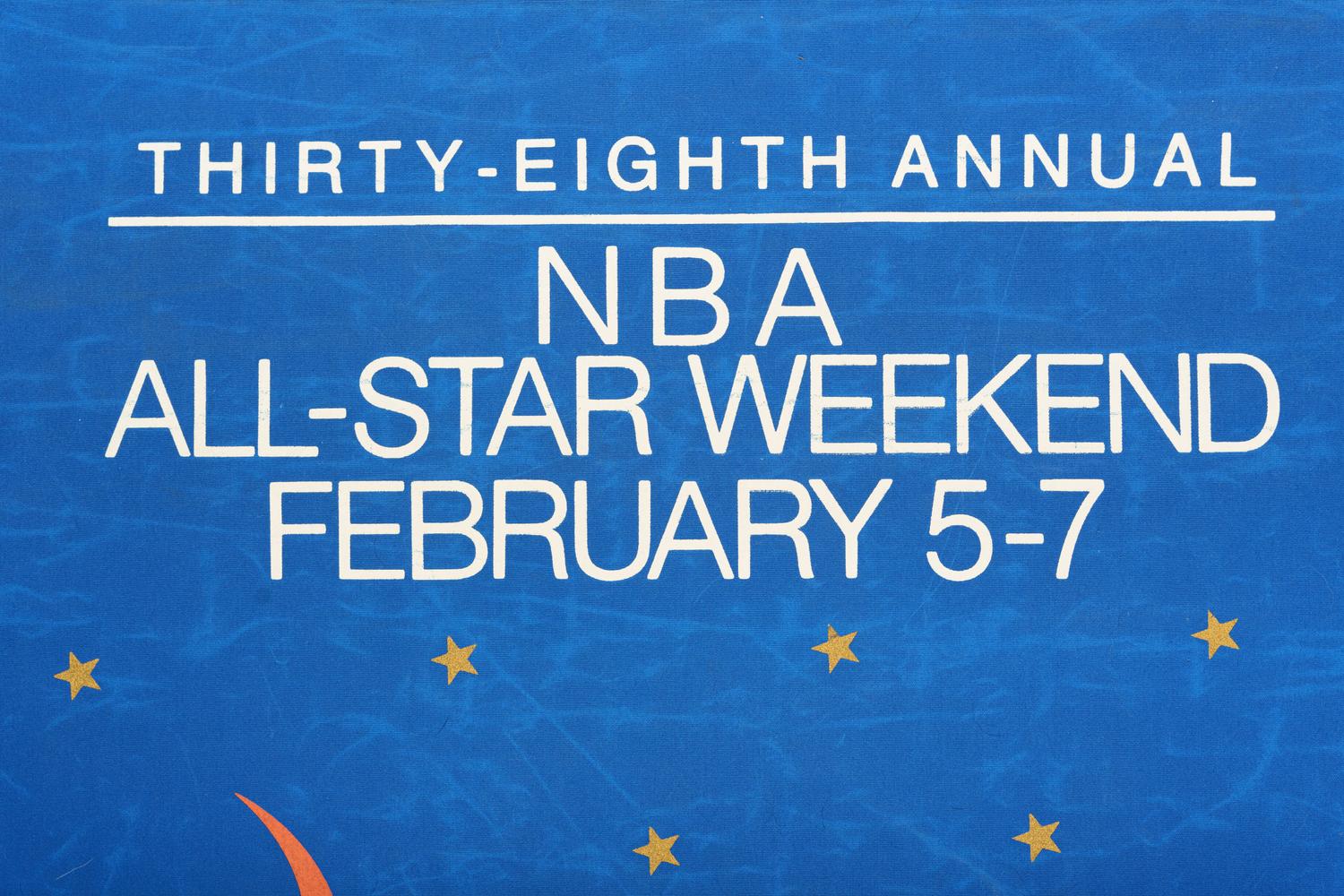 A Michael Jordan 1988 NBA All Star Game Chicago Large Street Banner Sign