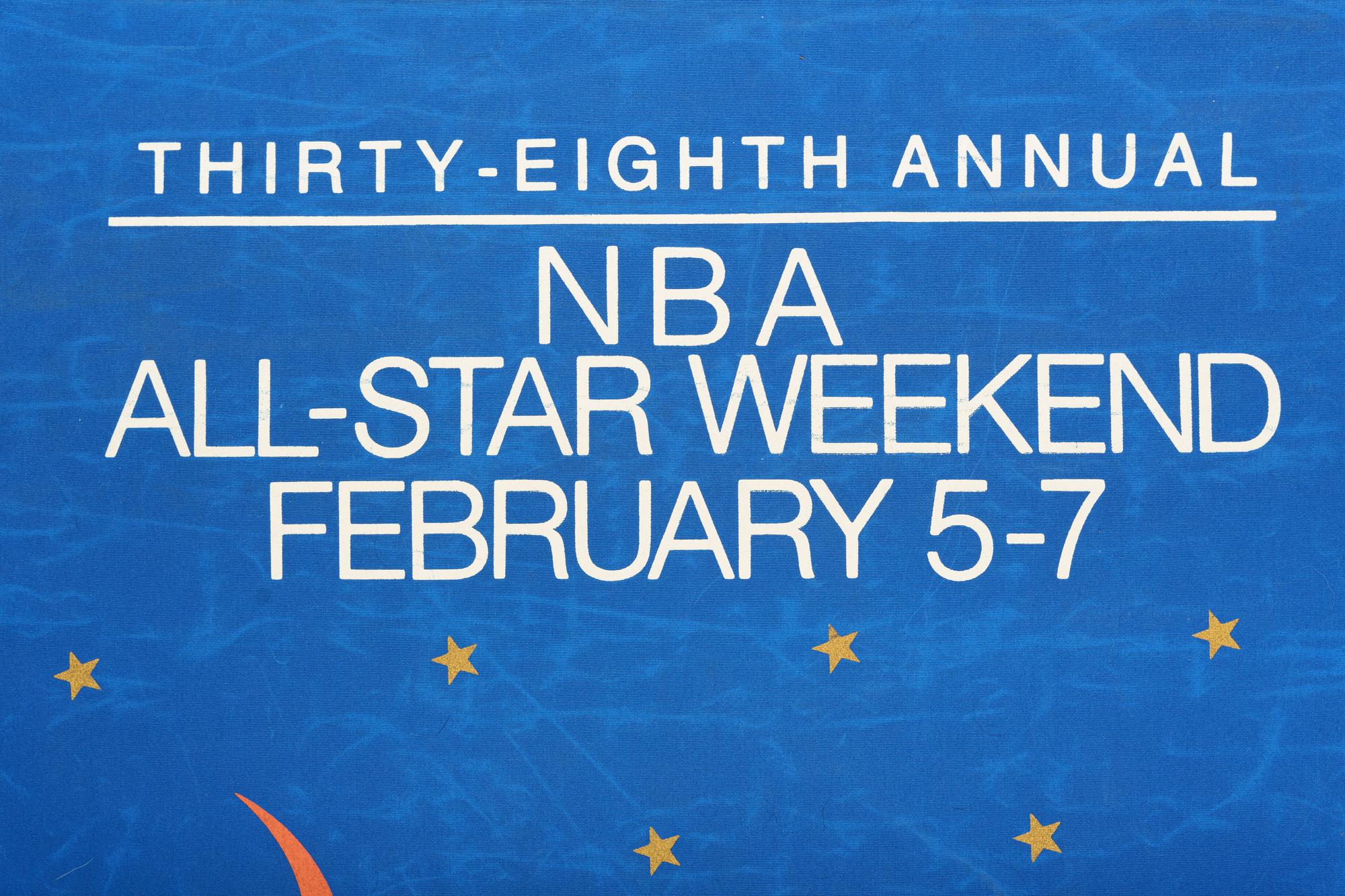 A Michael Jordan 1988 NBA All Star Game Chicago Large Street Banner Sign