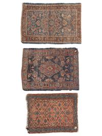 Three Small Persian Wool Mats