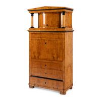 A Biedermeier Part-Ebonized Fruitwood Cabinet