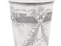 An American Silver Reticulated Trumpet Vase