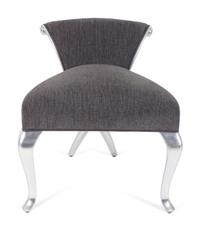 A Christopher Guy Silver Leaf Givenchy Vanity Chair — 21ST CENTURY