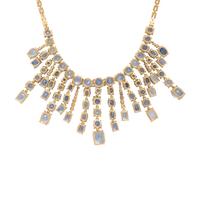 Sapphire, Diamond, and Yellow Gold Necklace