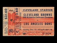 A 1947 Cleveland Browns vs. Los Angeles Dons AAFC Ticket Stub