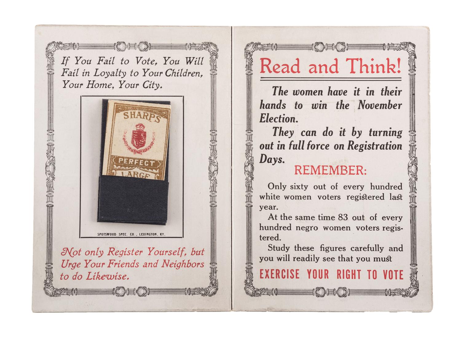 [RECONSTRUCTION]. -- [JIM CROW]. Four items of ephemera related to anti-Black activity and Democratic politics, comprising: