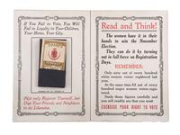 [RECONSTRUCTION]. -- [JIM CROW]. Four items of ephemera related to anti-Black activity and Democratic politics, comprising:
