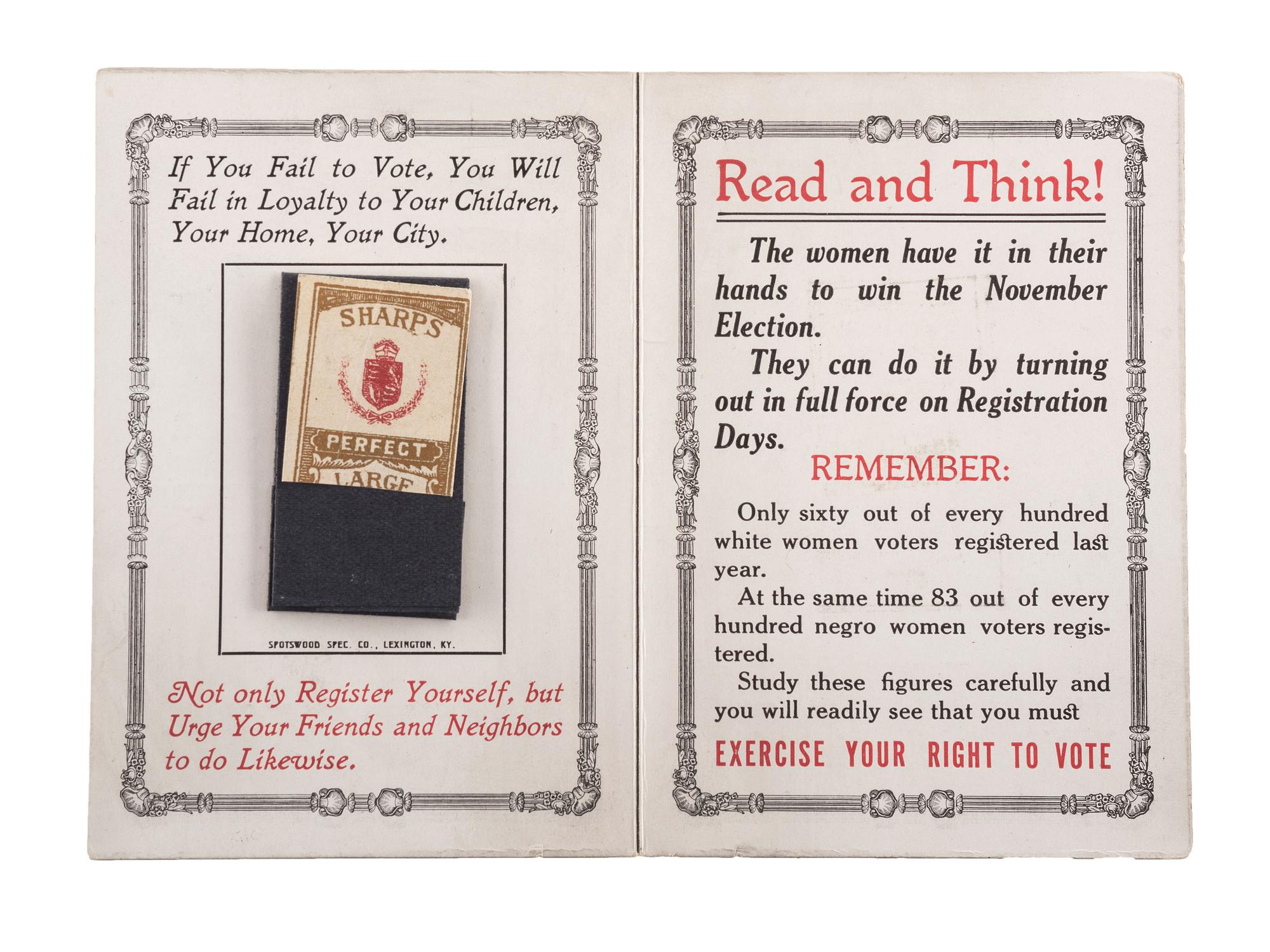 [RECONSTRUCTION]. -- [JIM CROW]. Four items of ephemera related to anti-Black activity and Democratic politics, comprising:
