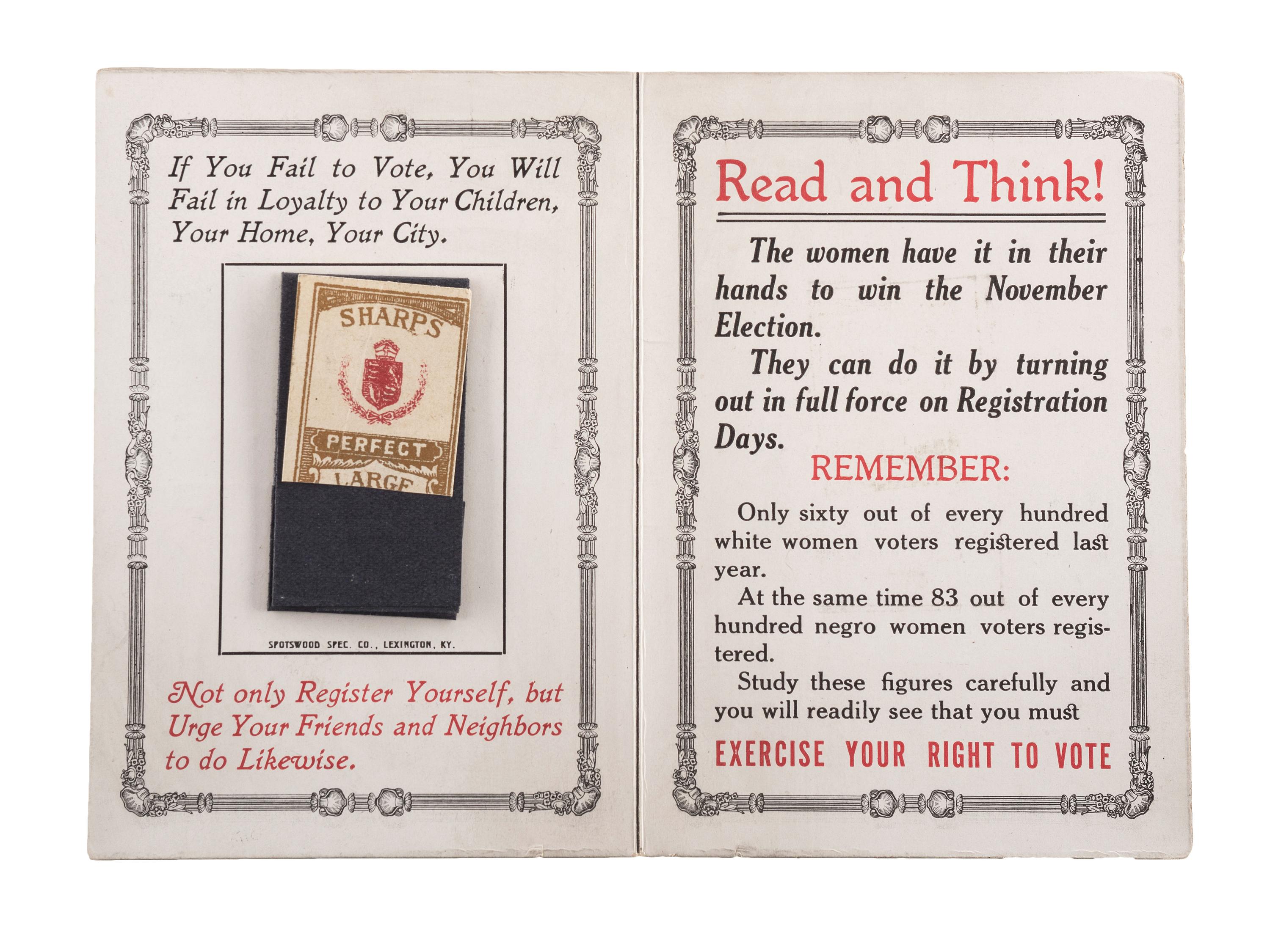 [RECONSTRUCTION]. -- [JIM CROW]. Four items of ephemera related to anti-Black activity and Democratic politics, comprising: