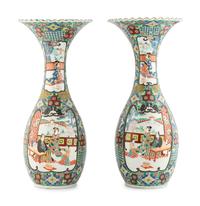 A Pair of Large Japanese Porcelain Baluster Vases