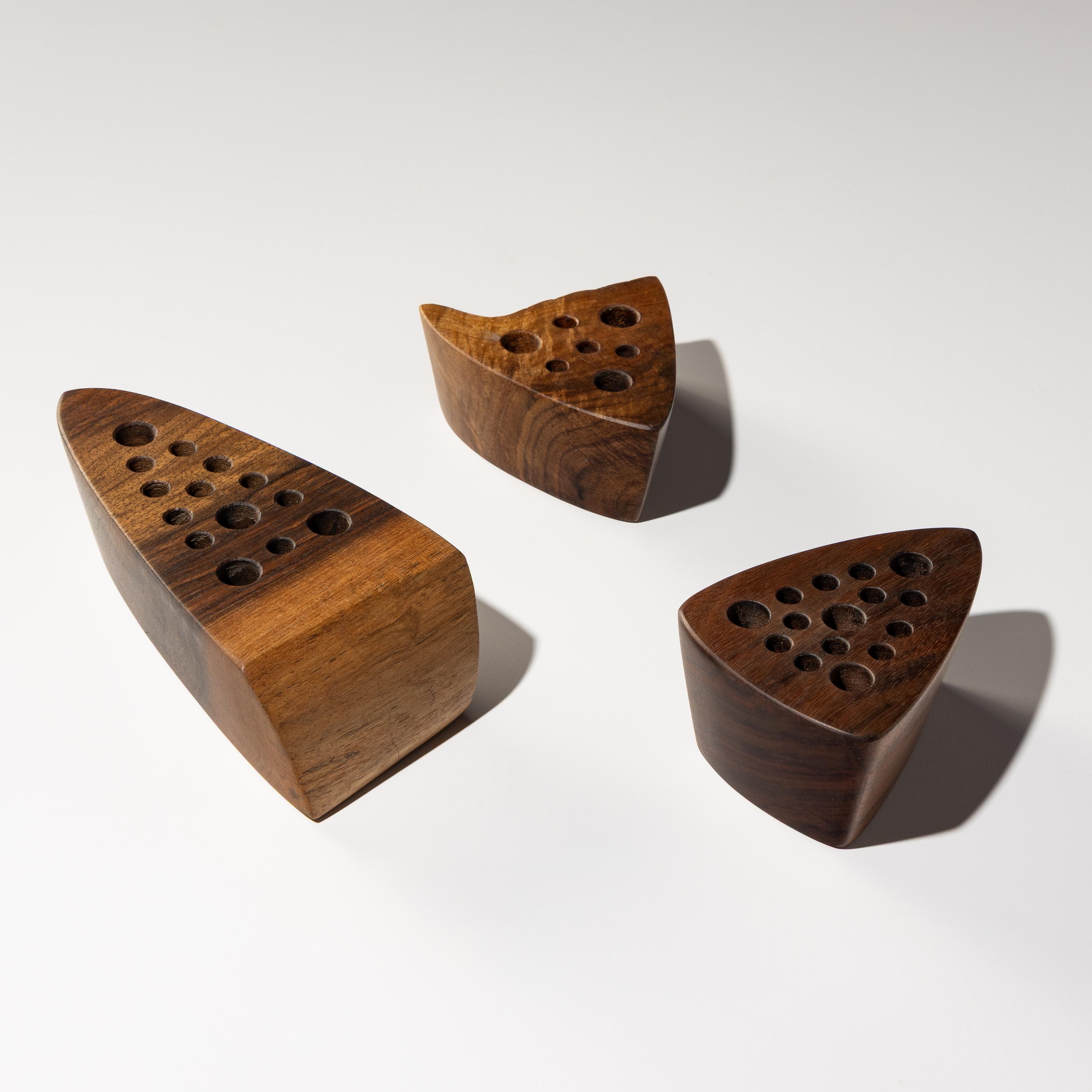 George Nakashima (American, 1905–1990) — Group of 3 Pencil Holders, 1984–1988