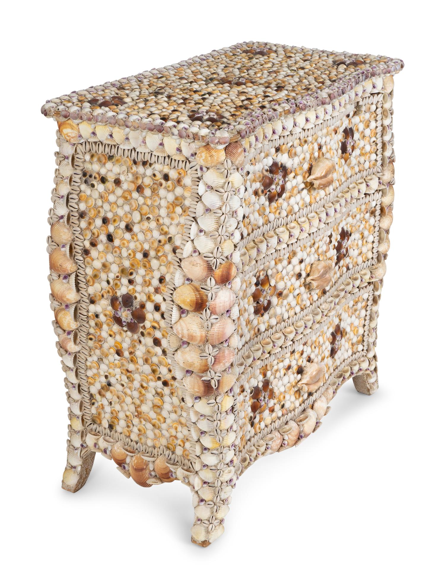 A Contemporary Shell-Encrusted Chest of Drawers — 20TH CENTURY
