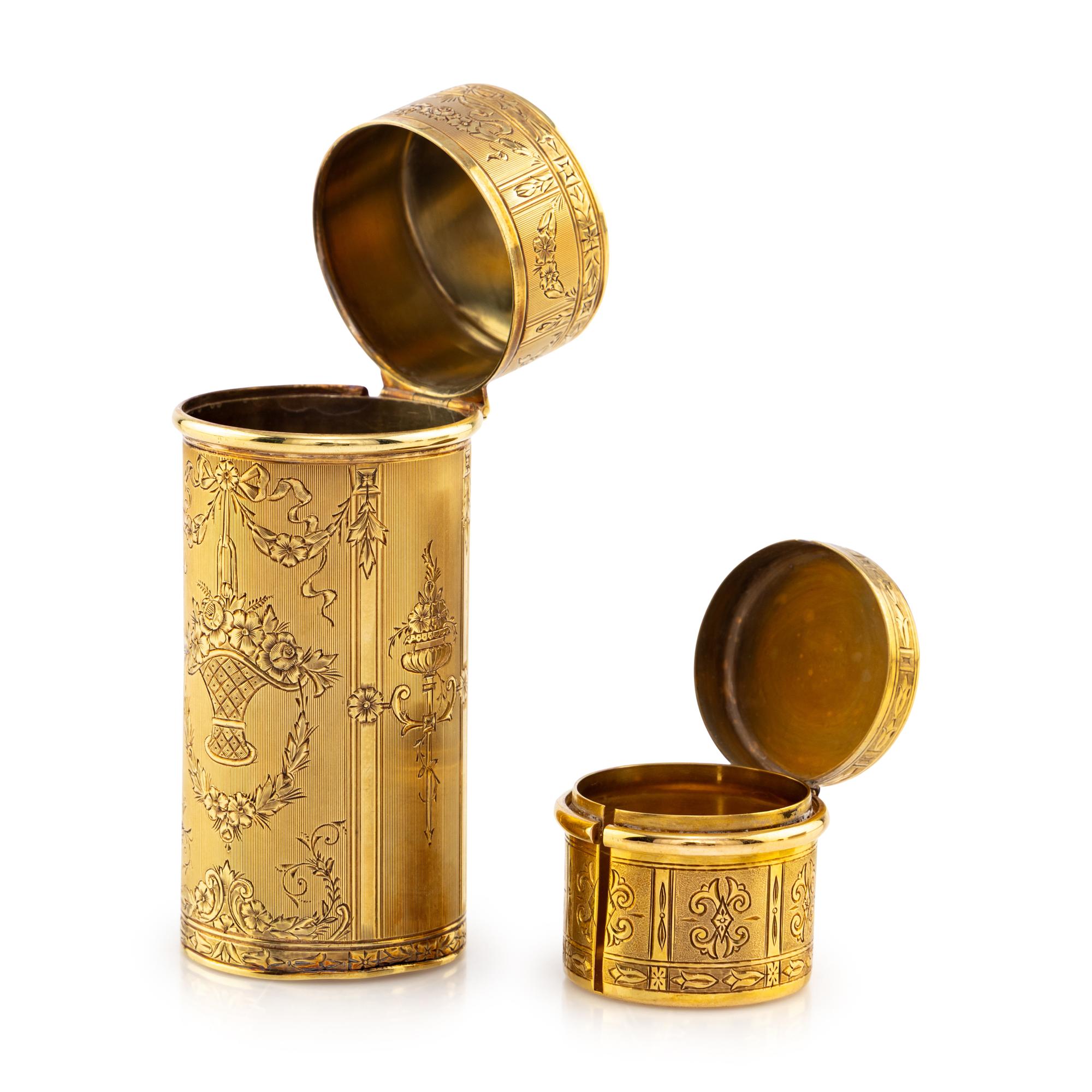 Two American 14-Karat Gold Desk Articles