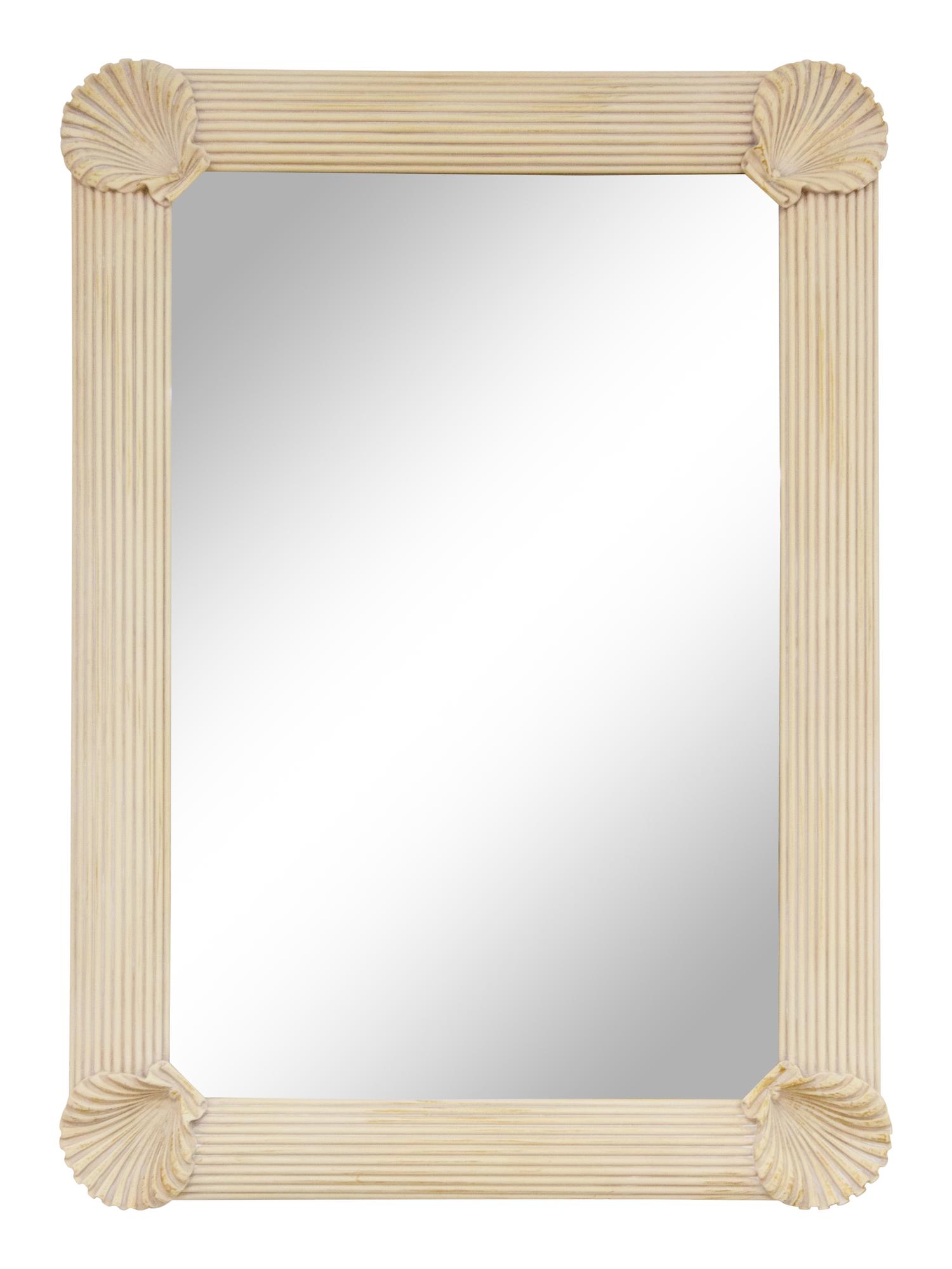 A Scallop Motif Beveled Wall Mirror