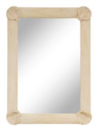 A Scallop Motif Beveled Wall Mirror