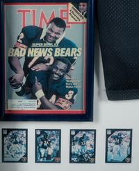 A Walter Payton Chicago Bears Signed Autograph Jersey Large Framed Display (Beckett Authentication Services Letter),