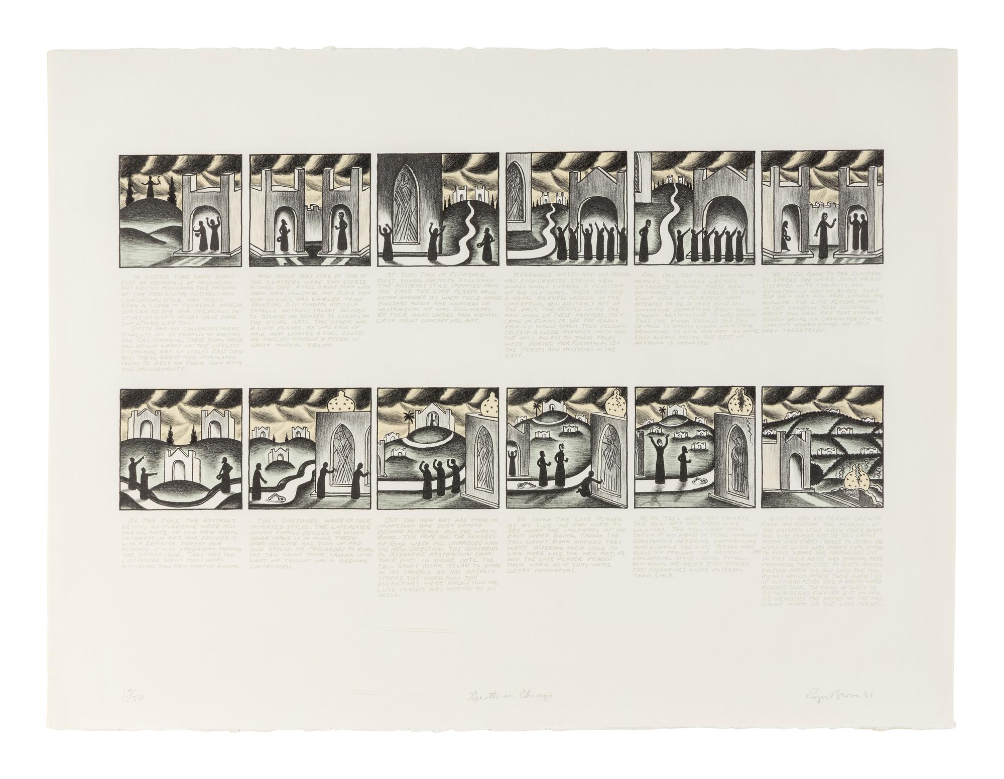 Roger Brown (America, 1941-1997) — Giotto in Chicago , 1981