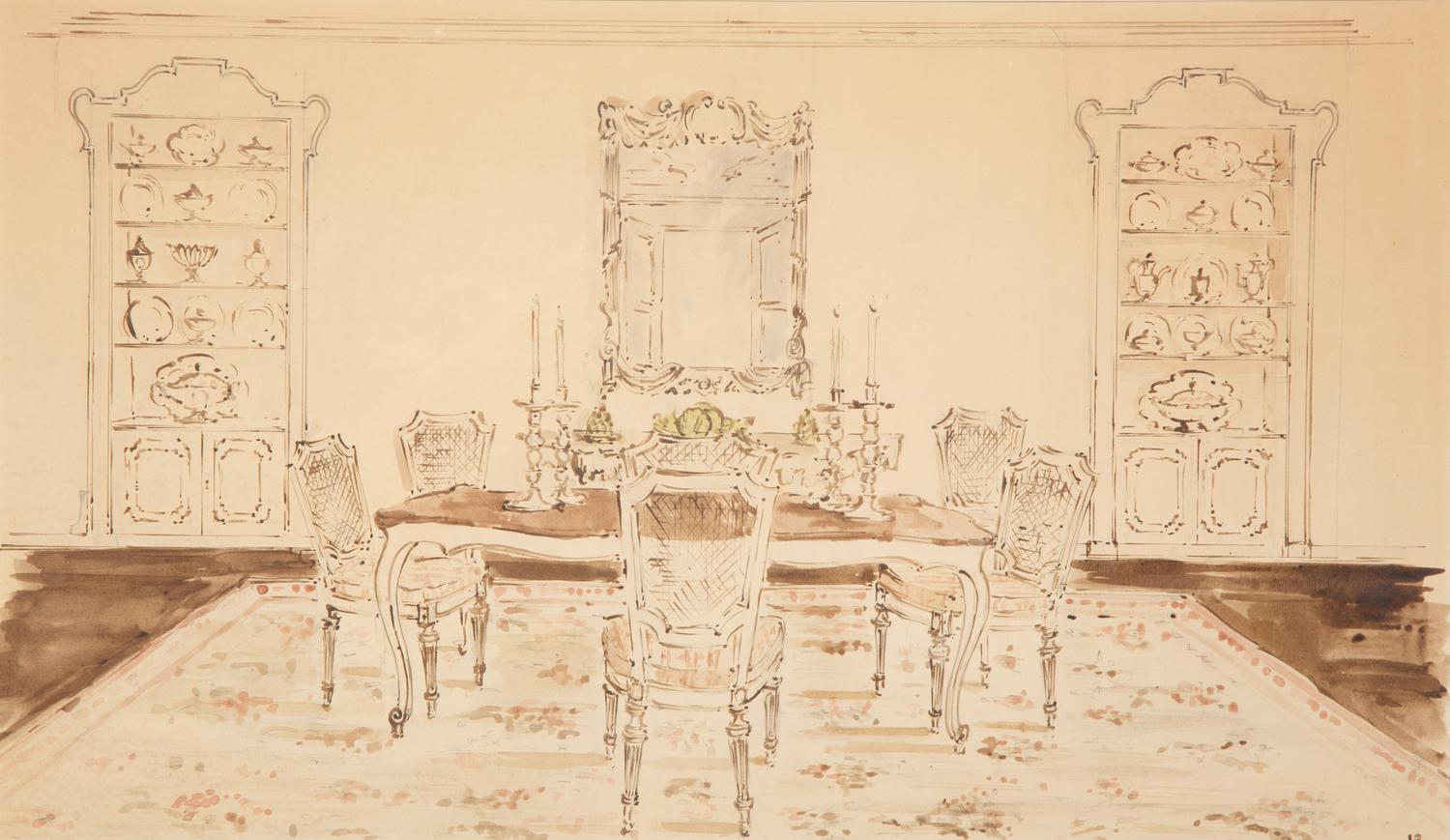 Residence of Mrs. Wm J. Reid (Issy) Studies (a group of four works)