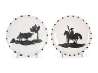 A pair of ceramics ( Taureau sous l’Arbre; Picador )(A.R. 159-160)