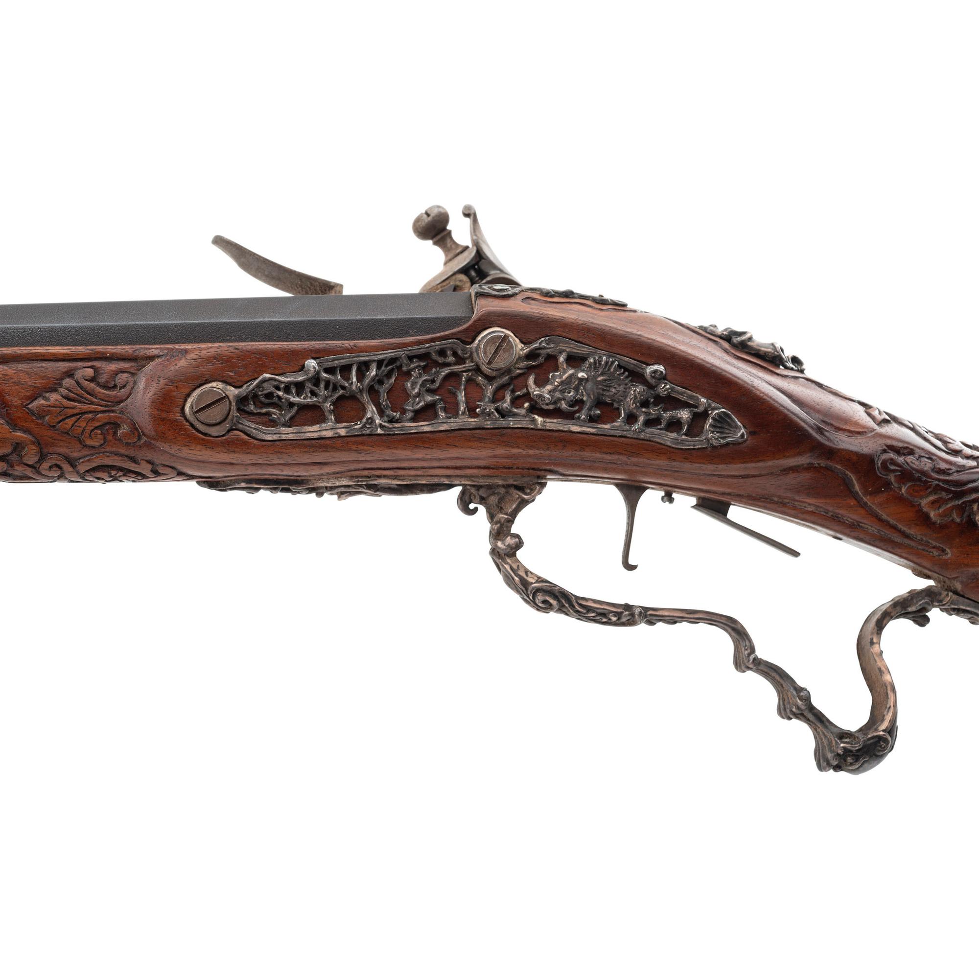 Contemporary Flintlock Viennese Style Jaeger by John B. Derrick (American, b.1936)