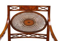 A Pair of Edwardian Satinwood and Marquetry Armchairs