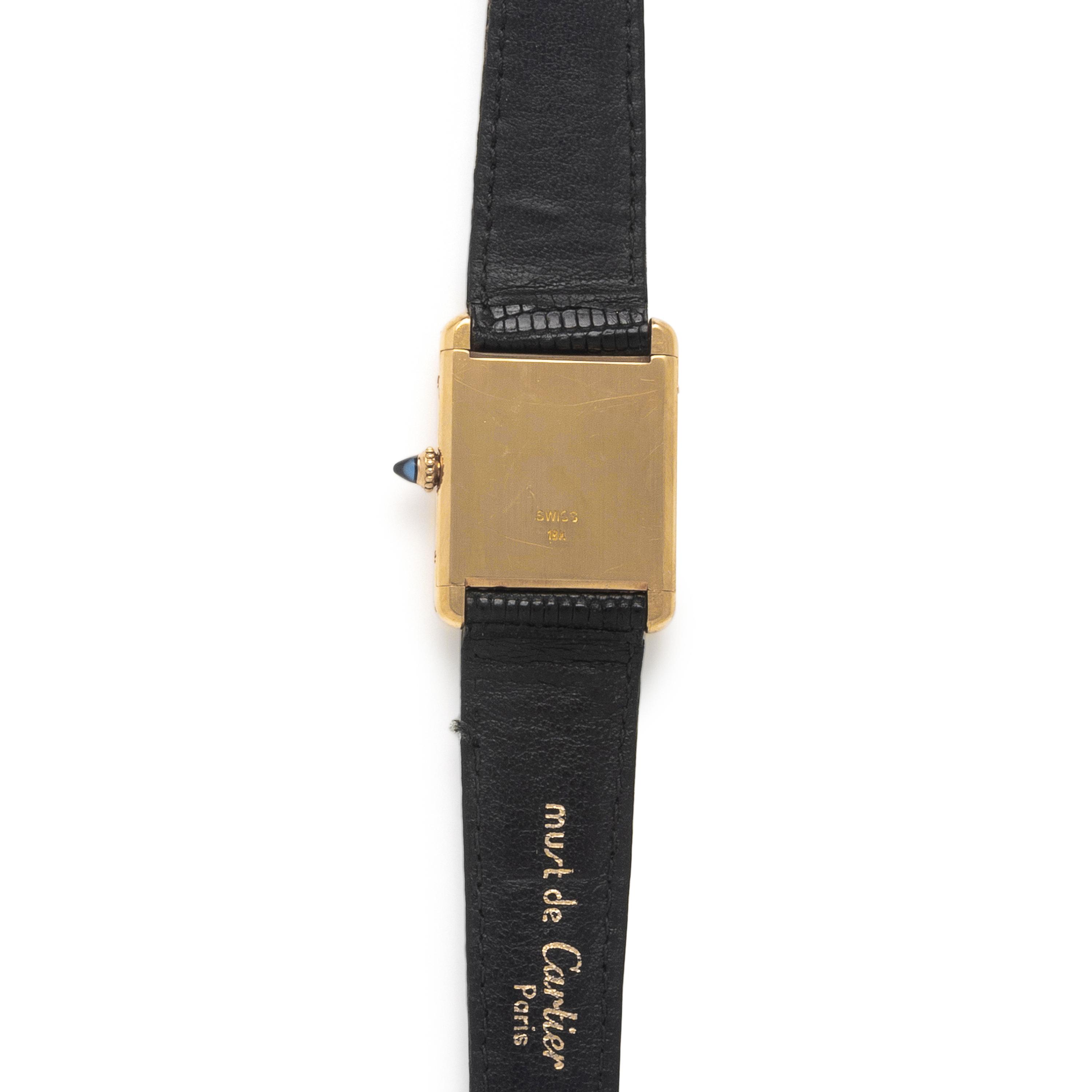 Cartier, 18K Yellow Gold 'Tank' Watch, with Box & Booklets