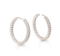 CARTIER, DIAMOND HOOP EARRINGS