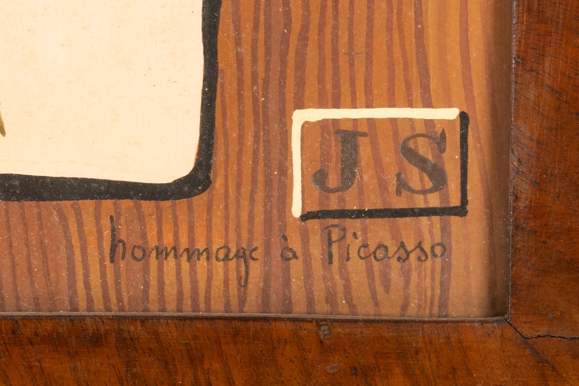 Two Italian Trompe-L'Oeil Collage Paintings — 20TH CENTURY