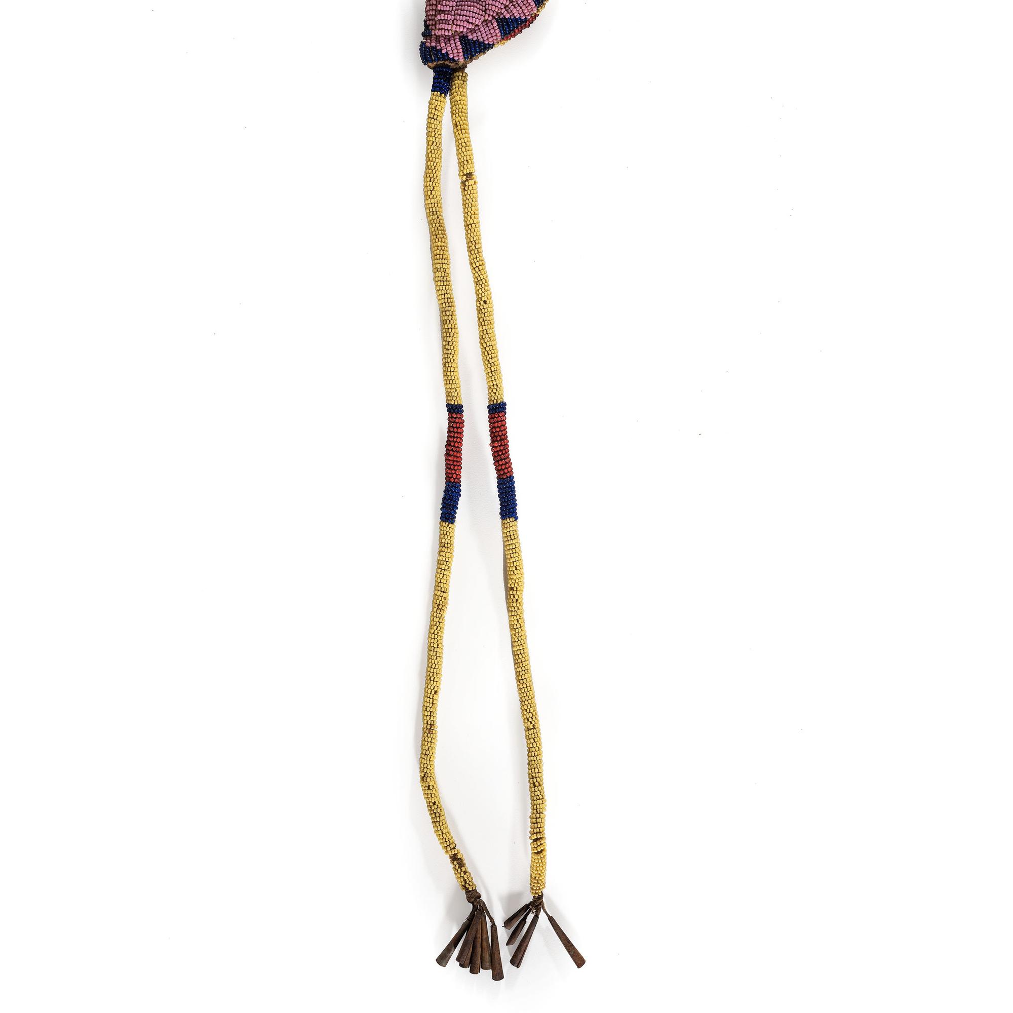 Plains Cree Double-Sided Buffalo Hide Knife Sheath