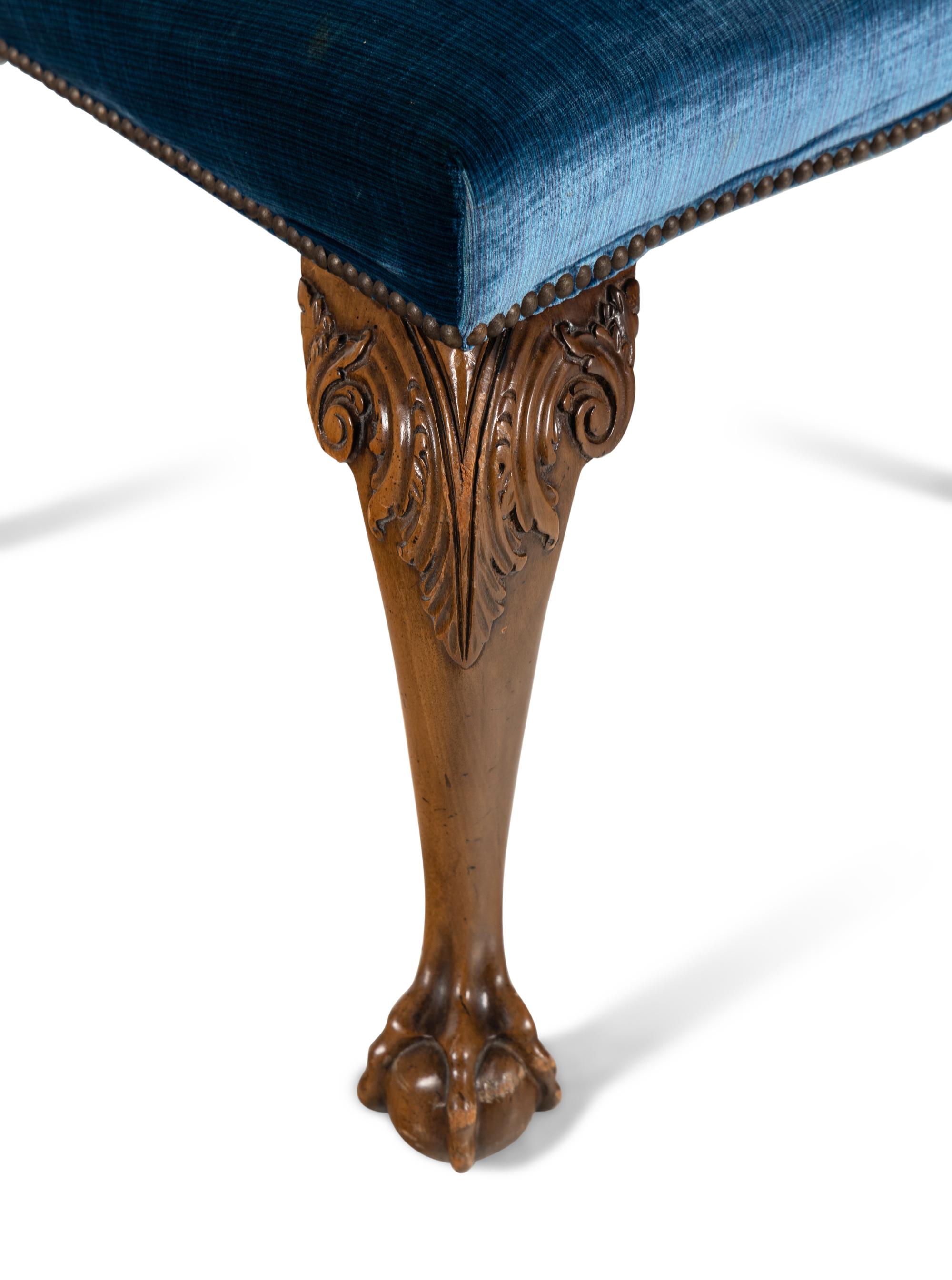 A Set of Ten George III Style Carved Mahogany Dining Chairs