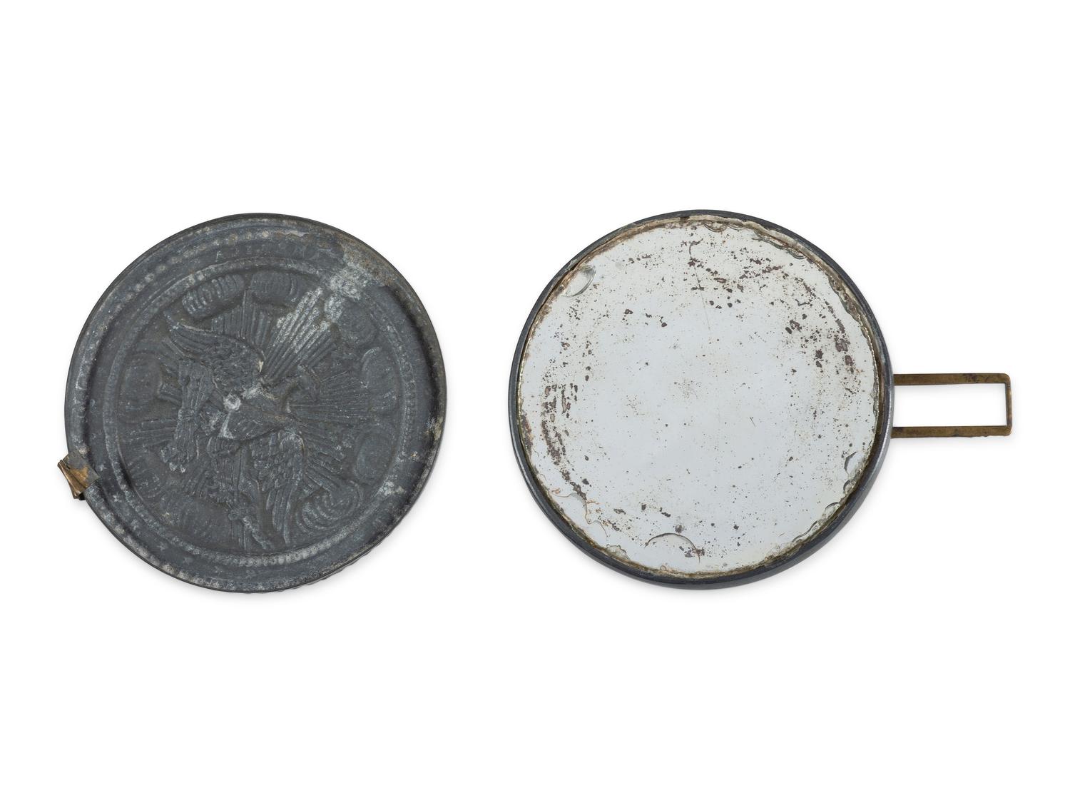 Patriotic eagle and shield mirror. Paris, France: patented 1844.