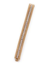 YELLOW GOLD, PLATINUM AND DIAMOND BRACELET